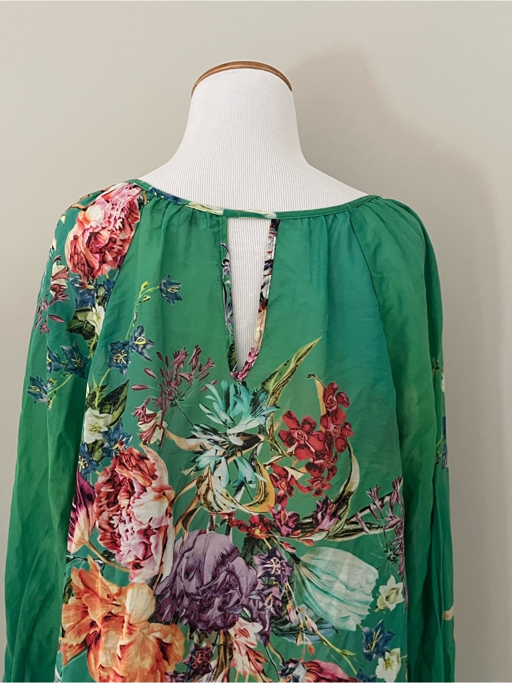 3J workshop by Johnny Was Green Floral Boho Top Size Medium - Picture 6 of 6